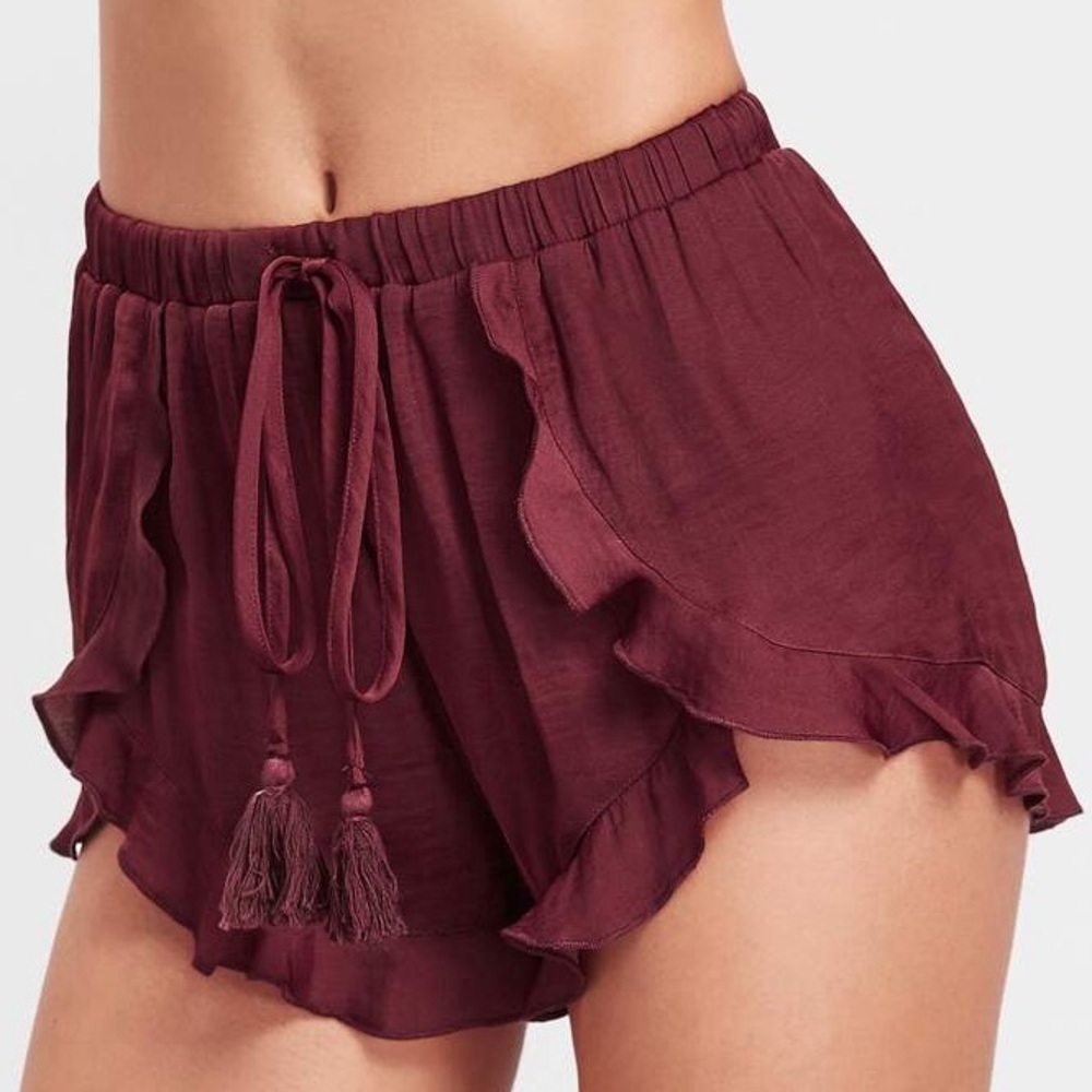 Forever 21 Red Flowy Shorts
